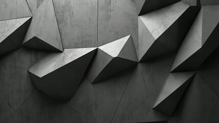 Poster - The geometric and angular concrete shapes create a structured abstract design