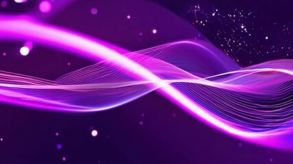 Poster - Purple and Pink Wavy Lines with Sparkles for Abstract Backgrounds and Digital Art