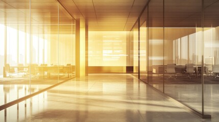 Poster - Bright Modern Office with Engaging Visuals