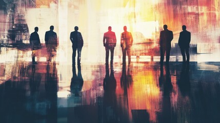 Poster - Team Interaction in Modern Office with Natural Light