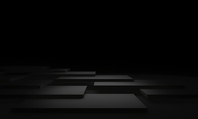 Wall Mural - 3d black geometric product background