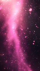 Poster - Abstract pink nebula with shimmering particles and soft light