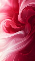 Poster - Abstract waves in shades of red and white converge smoothly