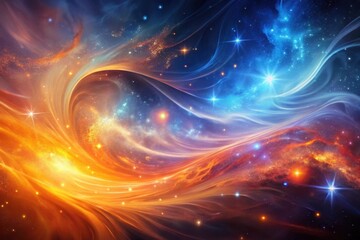 Wall Mural - celestial dance a symphony of cosmic hues and nebulous swirls in the infinite expanse