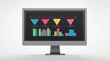 Poster - Visual Representation of Marketing Conversion Funnels