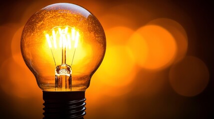 Poster - Bright Bulb with Warm Lighting and Clean Lines
