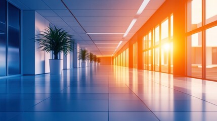 Poster - Bright Modern Office with Engaging Lighting and Colors