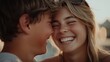 © DSimage - A joyful young boy and girl are laughing together, capturing a moment of happiness and friendship in a delightful outdoor setting.