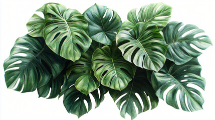 Aufkleber - Lush green plant with vibrant leaves showcasing the natural beauty and resilience of indoor foliage in bright light