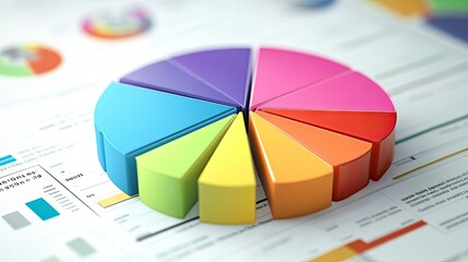 Poster - Balanced scorecard concept showing financial, customer, and business growth performance indicators.