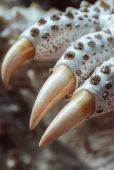Poster - Close-Up of Unique Sea Creature Claw with Textured Surface and Intricate Details on Claw Tips Underwater Environment