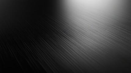 Poster - Smooth Black Brushed Metal Surface With Subtle Reflections And Texture