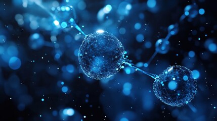 Leinwandbilder - Microscopic gas particles suspended in the air create an ethereal and dynamic visual representation of the atmosphere. Generative AI
