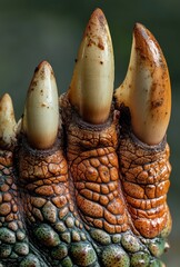 Poster - Close-up View of Wildlife Claw Showcasing Intricate Textures and Vibrant Colors in Nature's Design