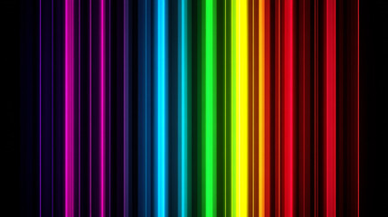 Poster - Vibrant rainbow vertical stripes abstract background design image art neon bold style lines light