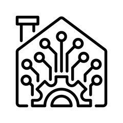 Poster - Smart Home line icon. Universal creative premium symbol. Vector sign icon logo template. Vector illustration