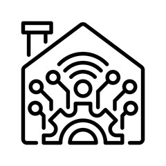 Poster - Smart Home line icon. Universal creative premium symbol. Vector sign icon logo template. Vector illustration