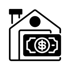 Poster - Rental Income line icon. Universal creative premium symbol. Vector sign icon logo template. Vector illustration