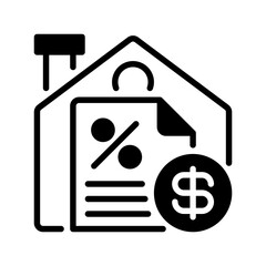 Poster - Property Tax line icon. Universal creative premium symbol. Vector sign icon logo template. Vector illustration