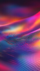 Poster - Abstract surface ripples with gradient colors and dot grid