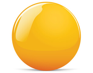 Wall Mural - Bright Yellow Sphere Illustration