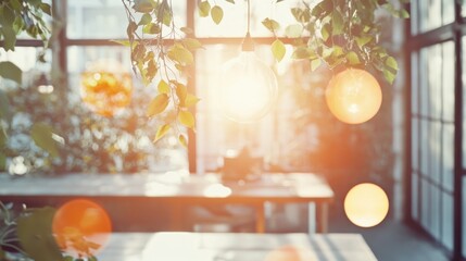 Poster - Modern Office with Bright Light and Urban Elements
