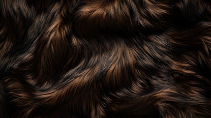 Wall Mural - fur in deep brown with soft highlights and shadows