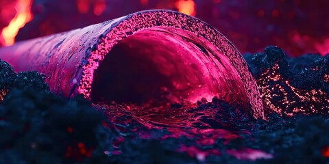 Wall Mural - Pipe is shown in a purple color