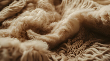 Wall Mural - rich brown fur texture with soft flowing strands and depth