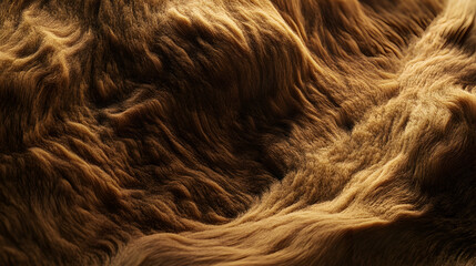 Wall Mural - rich brown fur texture with soft flowing strands and depth