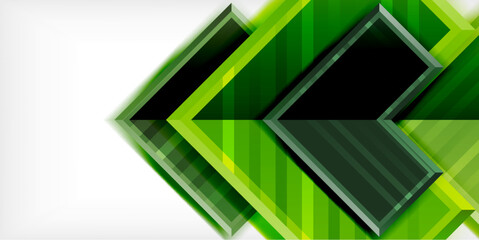 Poster - Arrow symbols created with 3d effects and line texture geometric abstract background