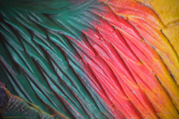 Wall Mural - Abstract stucco rooster fur colorful paint patterns for background