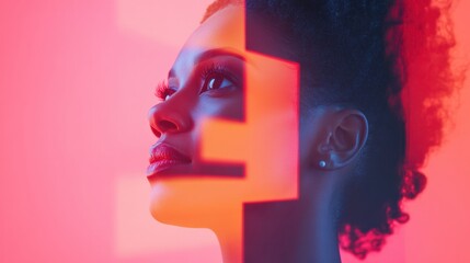 Poster - Chromatic Fusion Next-Gen Digital Identity Visualization - Immersive AI-Powered Personal Branding through Vibrant Geometric Portrait Design