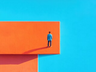 Poster - Minimalist Urban Perspective Bold Geometric Workspace Design Exploring Professional Transformation, Innovation, and Psychological Boundary Concepts in Contemporary Career Landscape