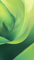 Poster - Green abstract background with lines and dots pattern design