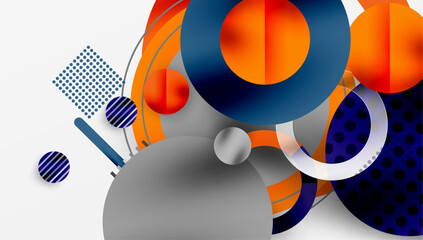 Poster - Abstract background - layered geometric shapes with smooth gradients and transparency