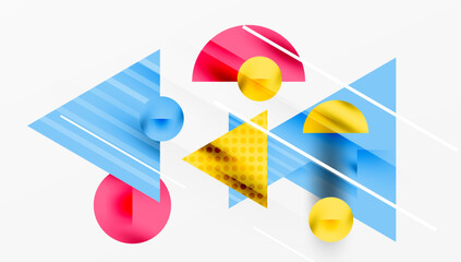 Aufkleber - Modern geometric background - overlapping triangles with smooth gradients and semi-transparency