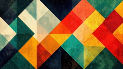 Poster - Colorful Abstract Geometric Patterns in Vibrant Shades of Color