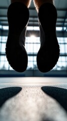 Aufkleber - High-Performance Fitness Breakthrough Dynamic Athletic Movement in Urban Industrial Gym - Next-Gen Wellness Visualization for GenZ Performance Training