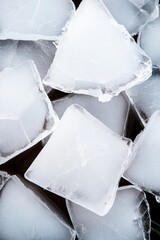 Aufkleber - Crystalline Geometry Minimalist Arctic Ice Formations Revealing Natures Architectural Design for Climate Science and Digital Innovation