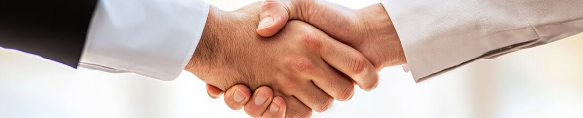 Poster - Dynamic Business Partnership Inclusive Cross-Cultural Professional Handshake Symbolizing Global Collaboration, Trust, and Strategic Networking in Modern Corporate Environments