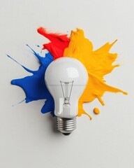 Poster - Dynamic Creative Innovation Vibrant Lightbulb Concept for Next-Gen Entrepreneurship, Breakthrough Ideation and Startup Visualization