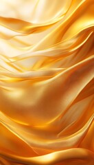 Poster - Draped golden fabric creating elegant folds and flowing shapes
