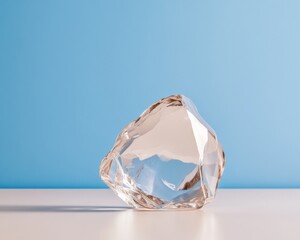 Aufkleber - Minimalist Crystal Achievement Trophy Geometric Luxury Design for Corporate Excellence and Professional Recognition in High-Performance Business Environments