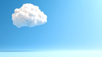 Poster - Clean White Cloud Style in Bright Sky for Cloud Computing Visuals