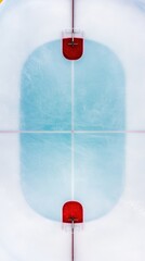 Poster - Precision Sports Architecture Minimalist Ice Hockey Rink Aerial Visualization - Advanced Facility Design and Performance Analytics for Professional Training