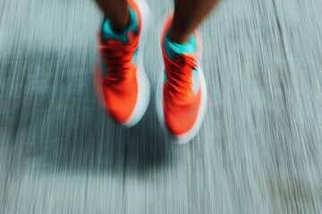 Poster - Adaptive Momentum Vibrant Urban Fitness Journey Showcasing Inclusive Athletic Performance with Dynamic Motion Blur and Empowering Active Lifestyle Narrative