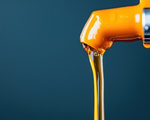 Aufkleber - Liquid Gold High-Gloss Viscosity Macro Revealing Sensory Industrial Texture - Next-Gen Product Visualization and Material Science Aesthetics