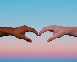 Poster - Inclusive Connection Multicultural Diversity and Unity Visualized Through Tender Heart Gesture - Empowering Social Transformation in Digital Marketing Era