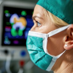 Leinwandbilder - Precision Healthcare 0 Advanced Digital Monitoring with AI-Driven Vitals Tracking - Next-Generation Nursing Technology for Enhanced Patient Safety
